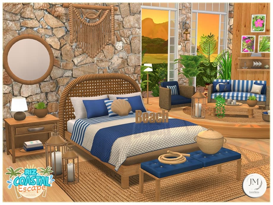 Галерея мода Набор для спальни Riz coastal escape bedroom #1